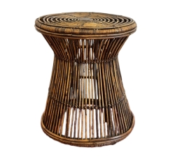 mini rattan and bamboo table