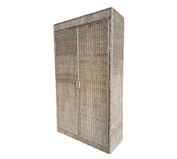 casa high-end 2-compartment rattan cabinet