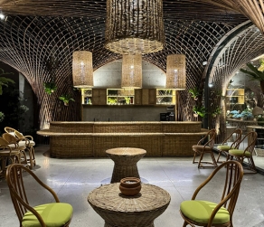 rattan and bamboo interior construction casa maison vn
