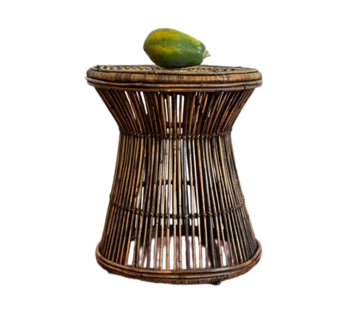 mini rattan and bamboo table