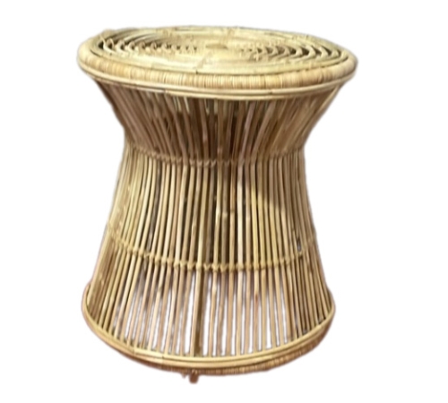 mini rattan and bamboo table