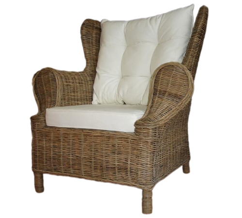 High-end rattan chair with pillow