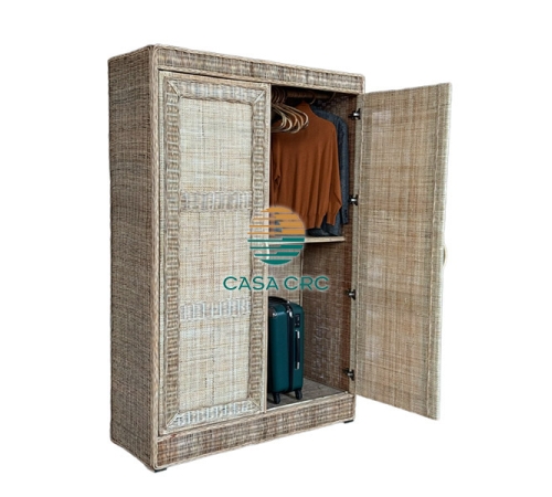 Rattan wardrobe for clothes