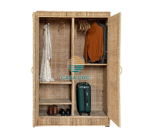 Rattan wardrobe for clothes