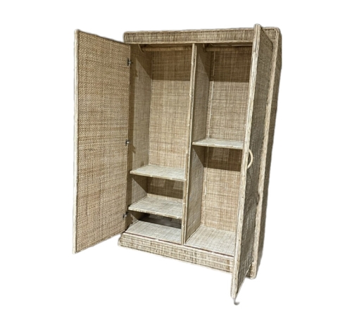casa high-end 2-compartment rattan cabinet