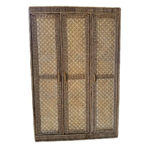 casa 3-compartment rattan cabinet